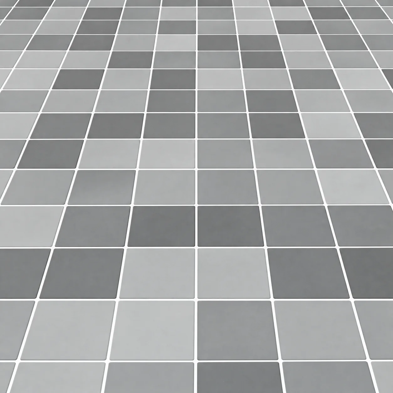 Carrelage carré gris aux joints blancs